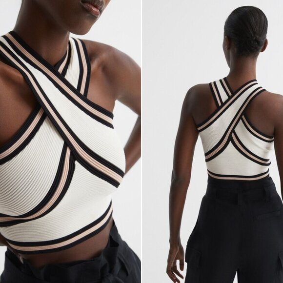 Reiss Darla Top Colorblock Size M NWOT - Picture 2 of 2